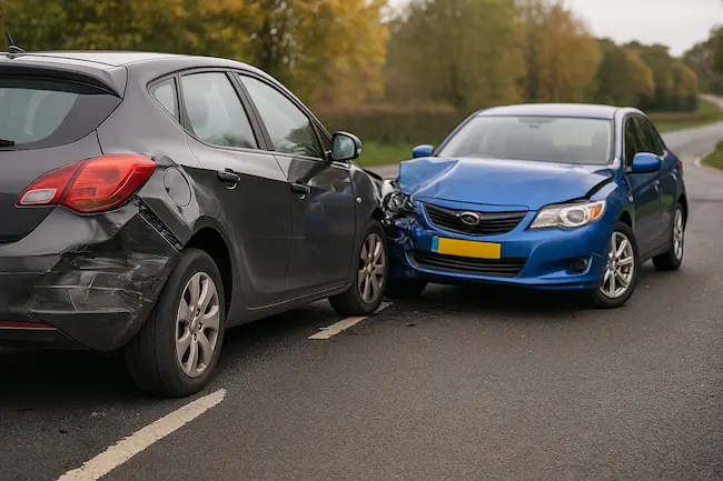 Non-fault accident rear collision London – vehicle damage Car accident rear-end collision accident management UK
